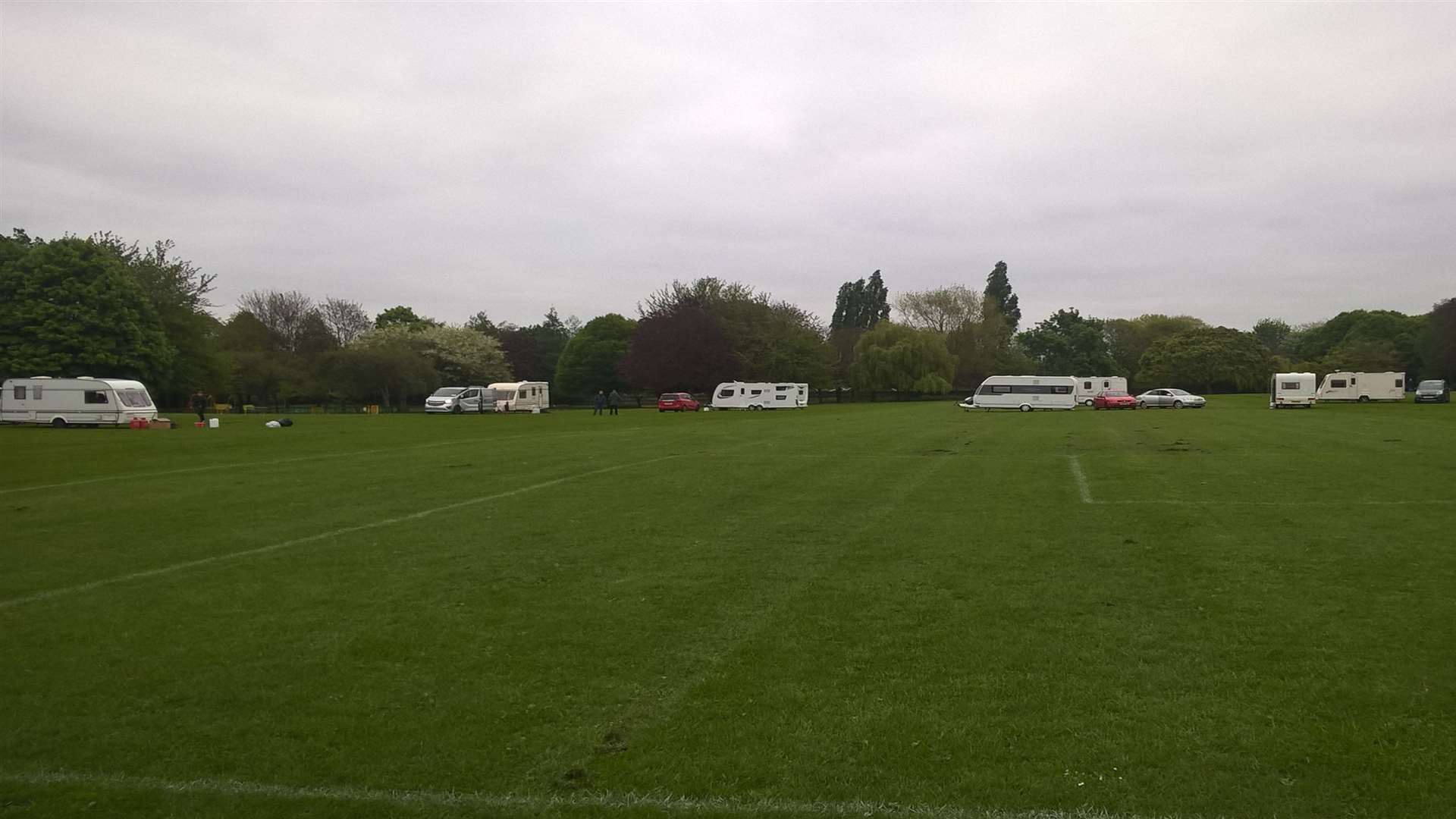 The travellers invaded Cozenton Park, on Thursday.