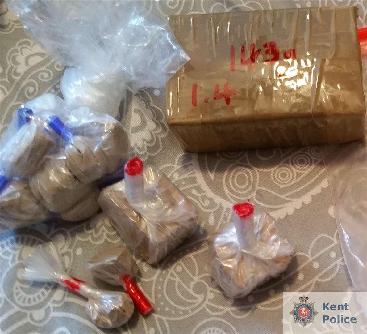 At least 1.5kg of heroin was found in the search. Picture: Kent Police (4069871)