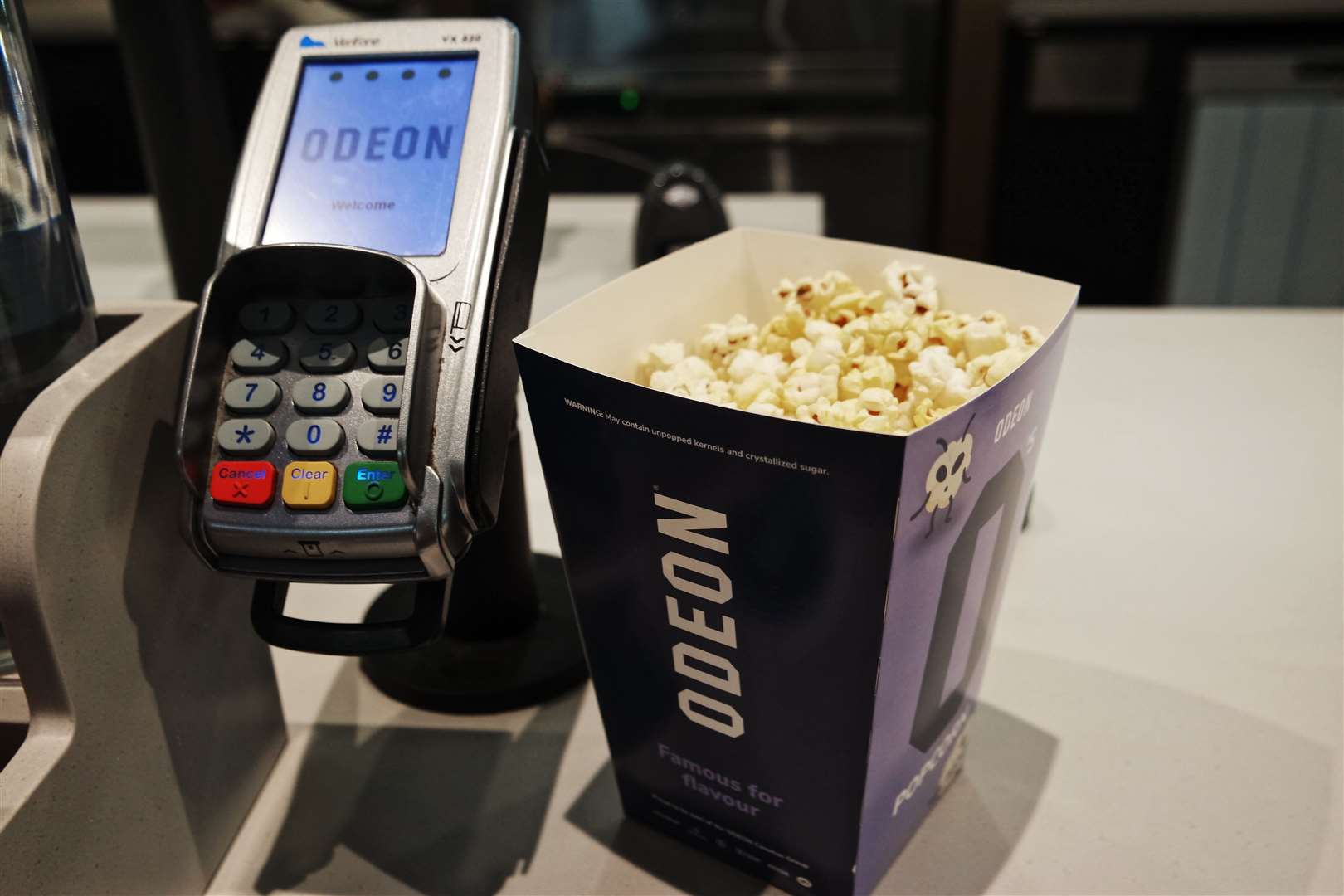 You will need a card to pay for your popcorn