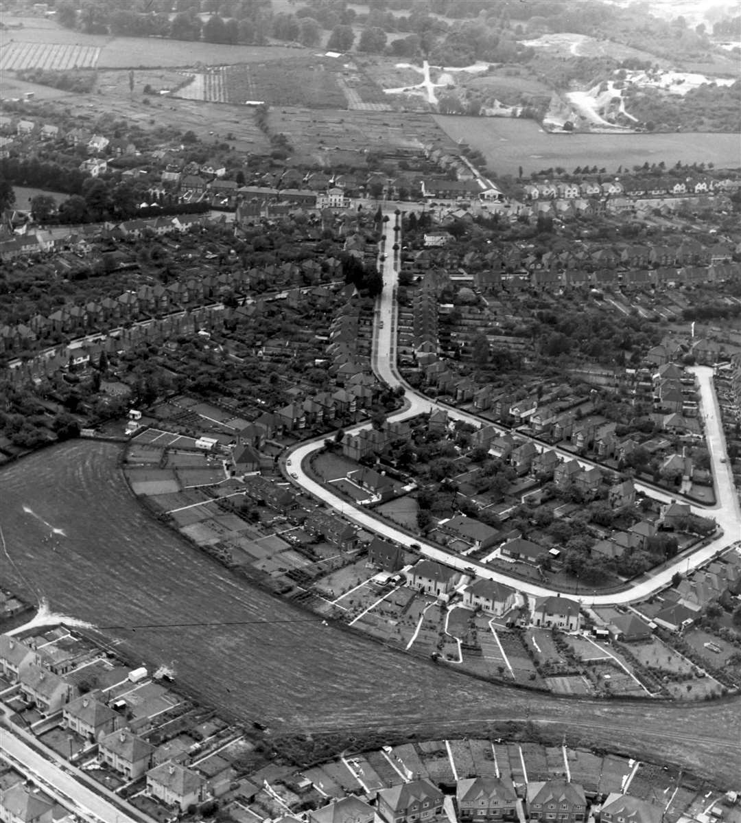Another aerial shot of Kent's county town in 1960