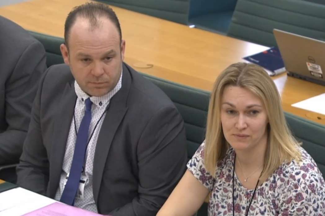Neil and Jenny Burdett talk to the Petitions Committee