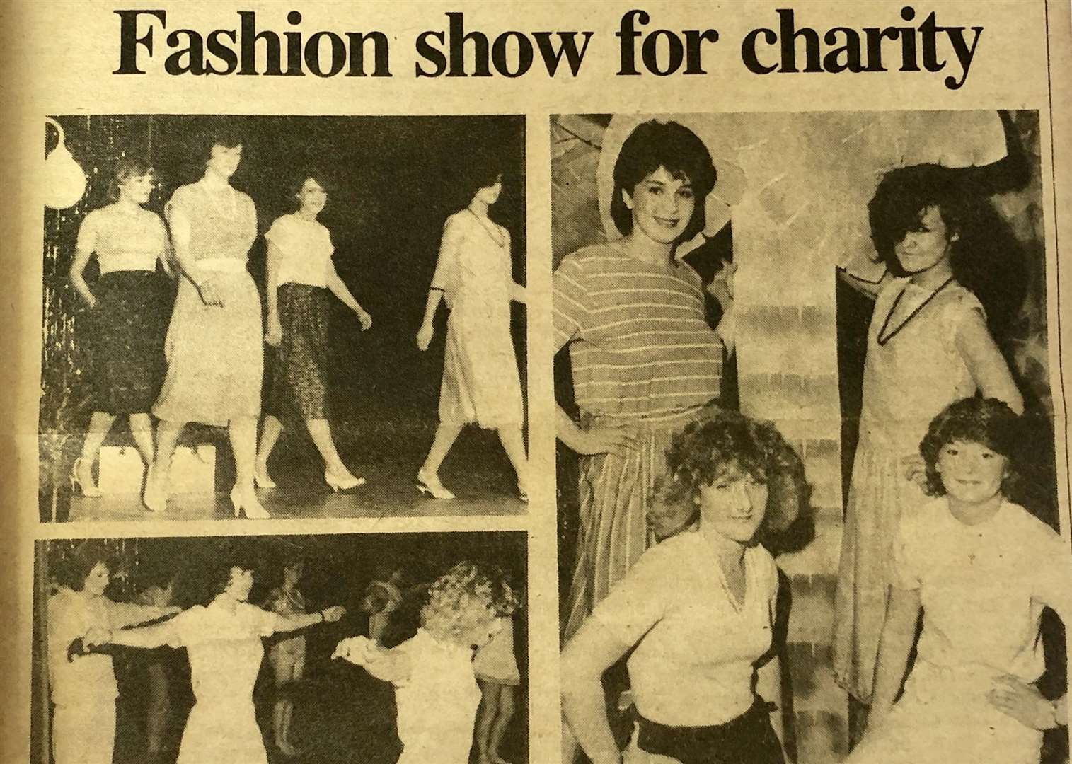 Staff from Hair Professional taking part in a fashion show at British Home Stores in 1984 News Review (14891558)