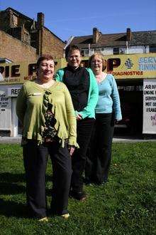 Volunteers Linda Fiddyment, Diane Tippett and Lesley Fielding in Magpie Hall Road