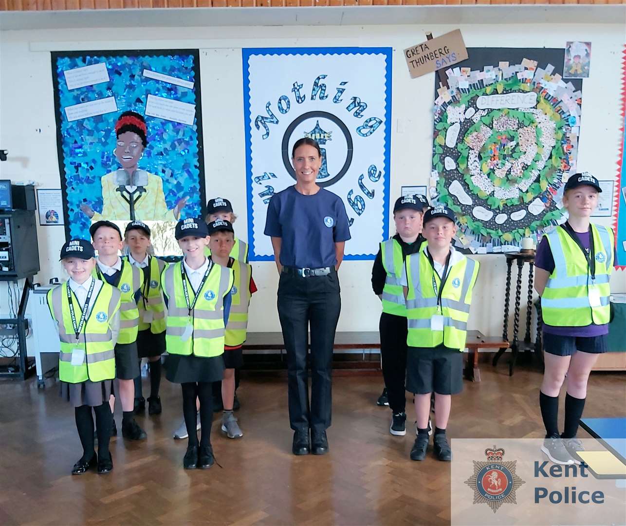 The Downs Primary School pupils with their guide. Picture: Kent Police