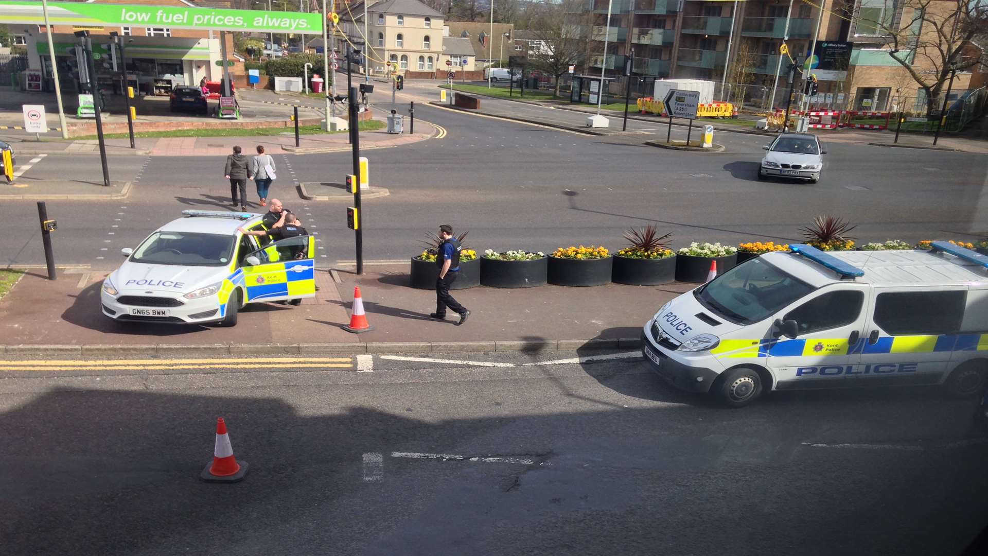 Police arrested a man in Somerset Road after the alleged assault