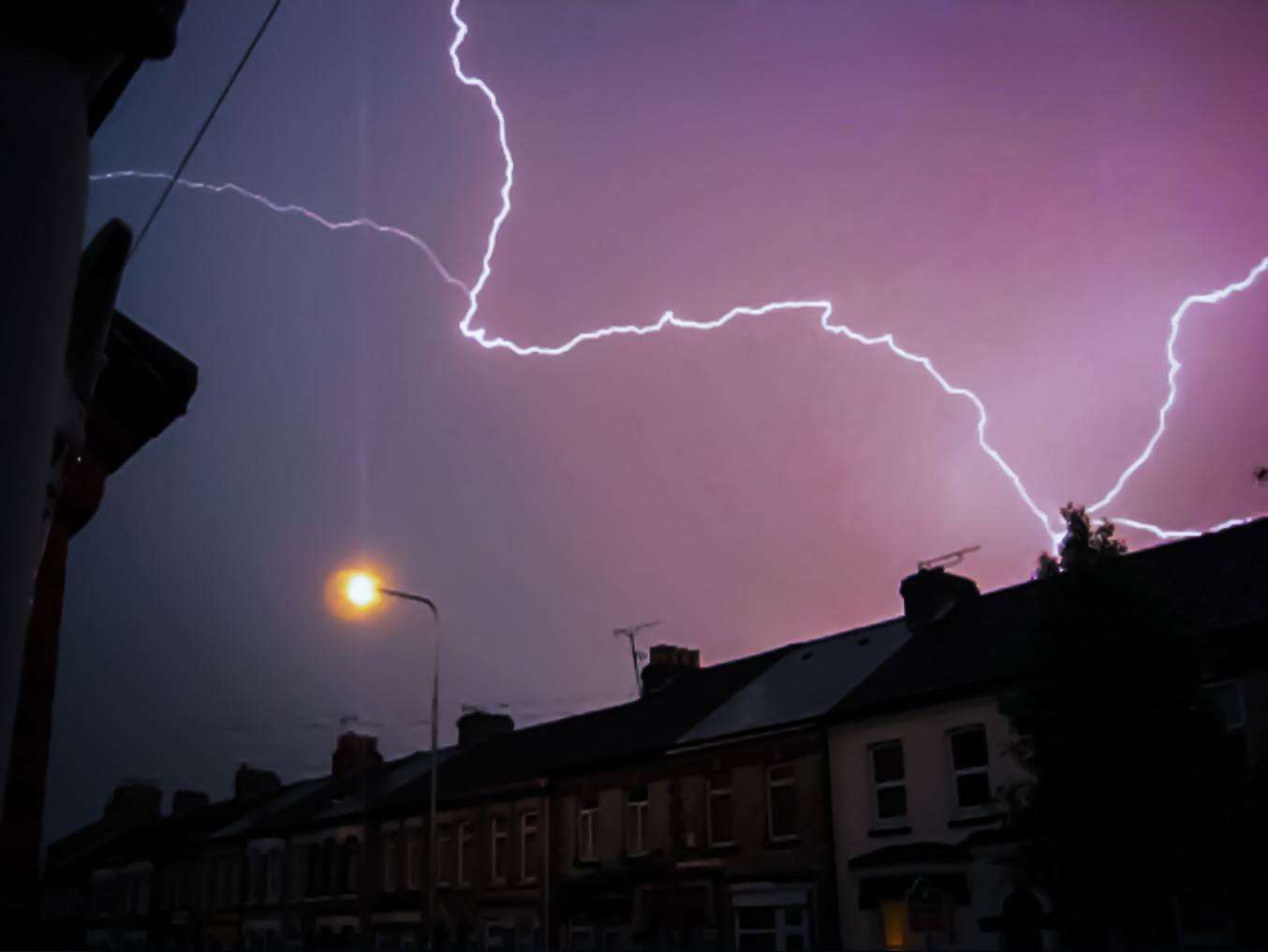 The county could be hit with lightning strikes. Stock image.