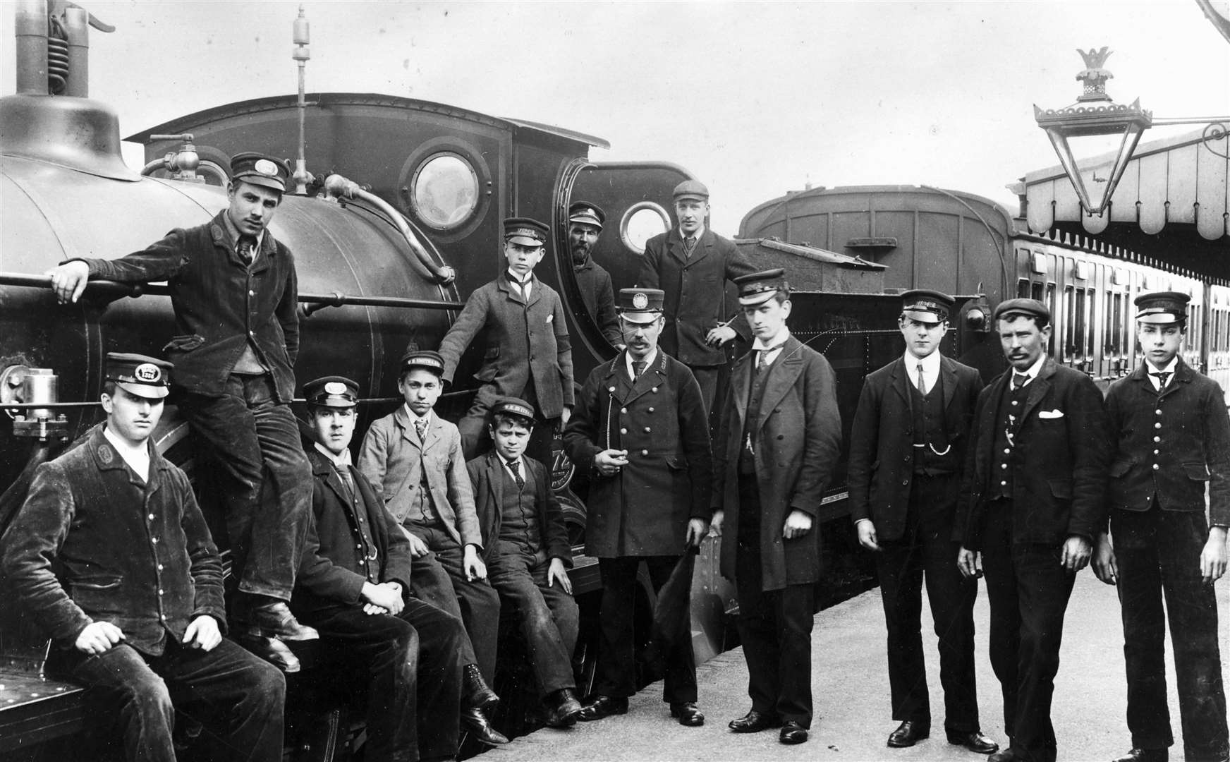 Lydd railway station staff in early 1900. Picture: Ashford Library