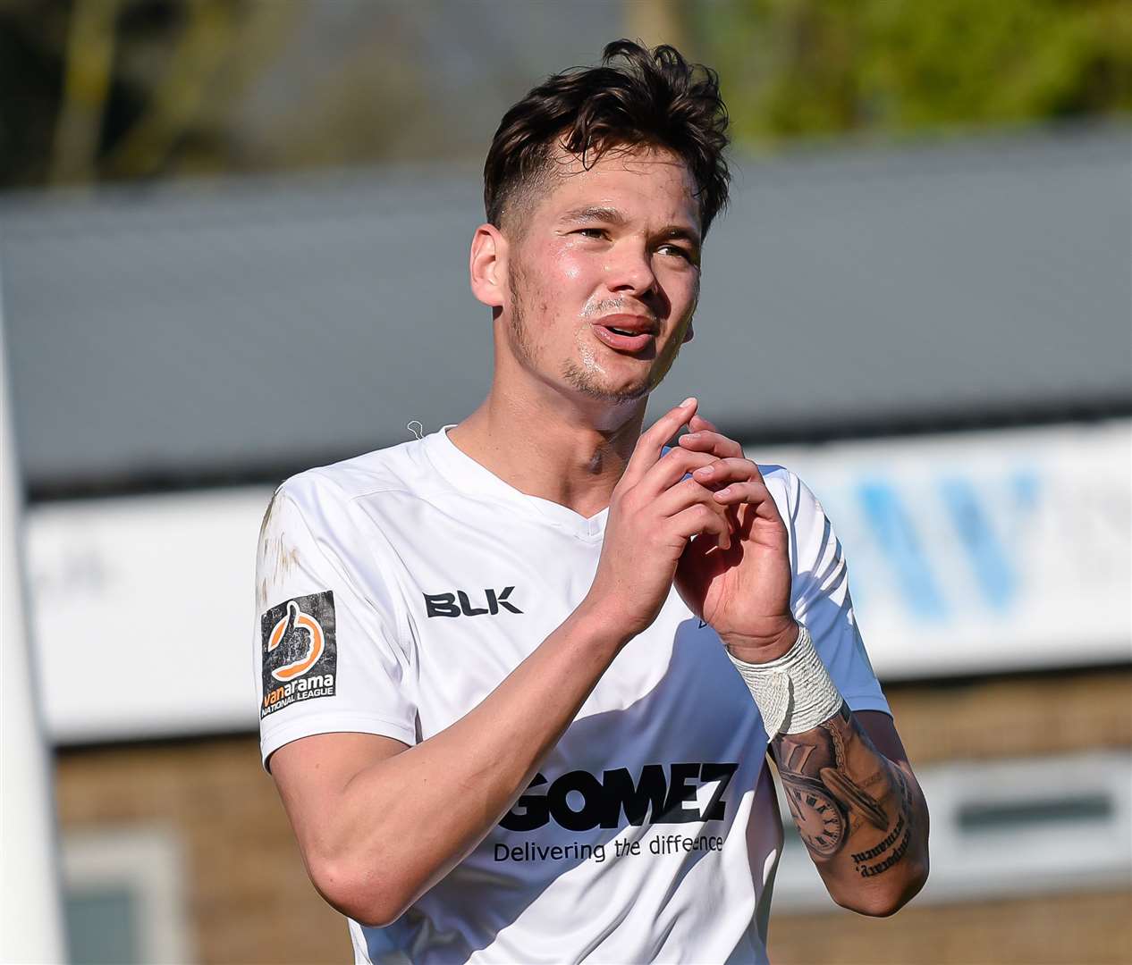 Substitute Alfie Pavey turned the game for Dover at Chesterfield Picture: Alan Langley