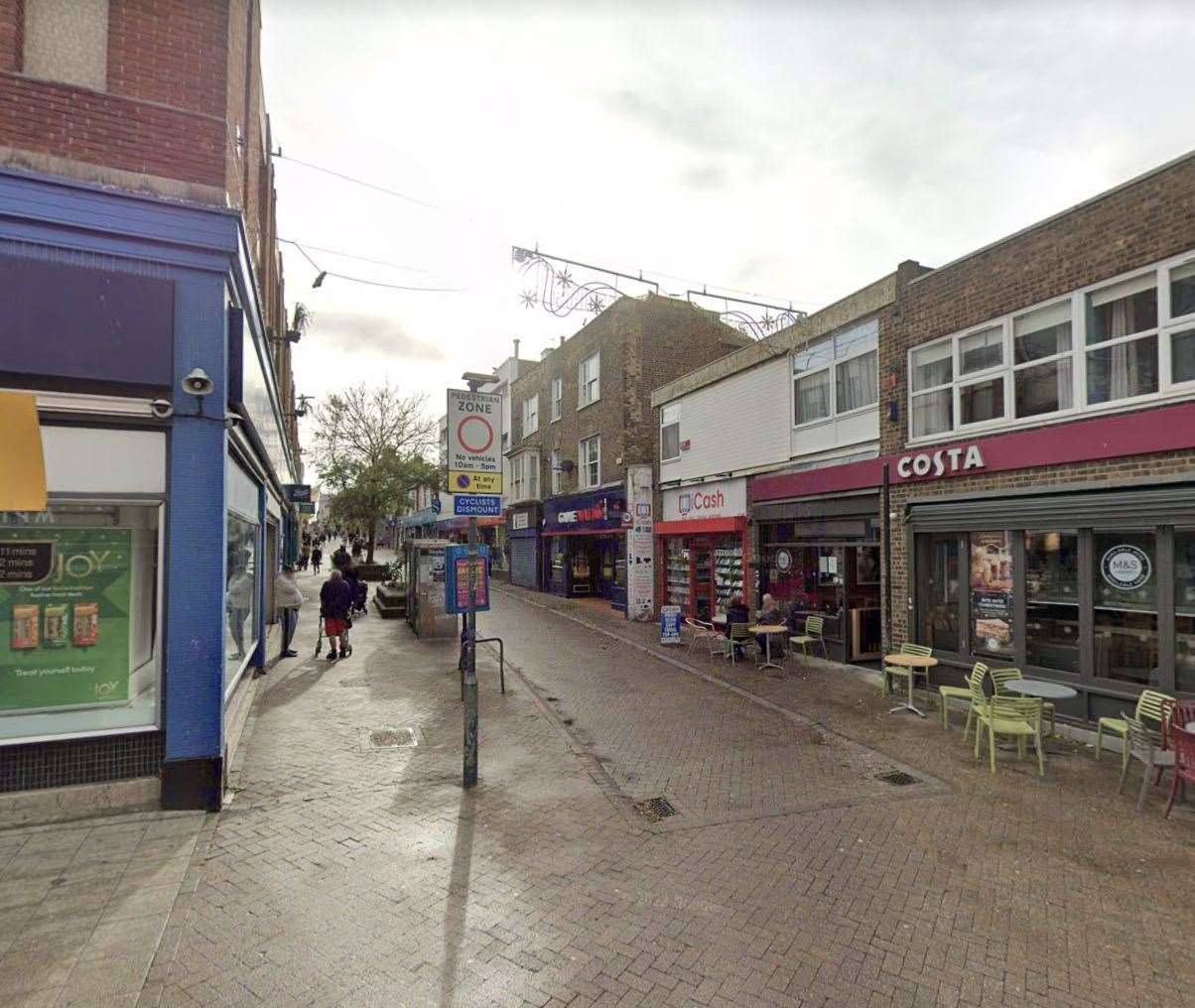 The incident happened in Margate High Street at the junction with Marine Gardens. Picture: Google