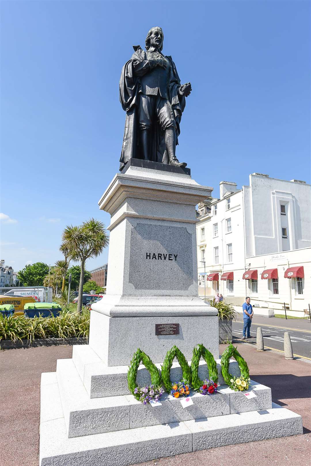 Statue of William Harvey in his home town of Folkestone