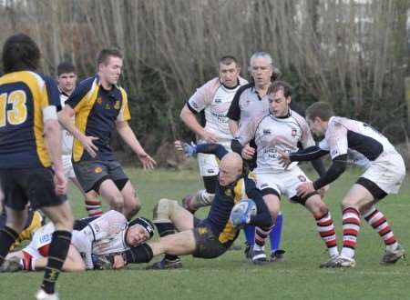Sheppey in action against Sittingbourne before the Christmas break