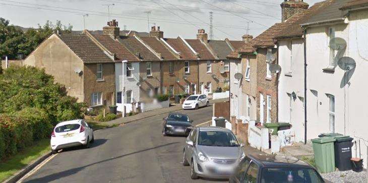 A blaze broke out in the chimney of the home in Railway Street, picture Google Maps