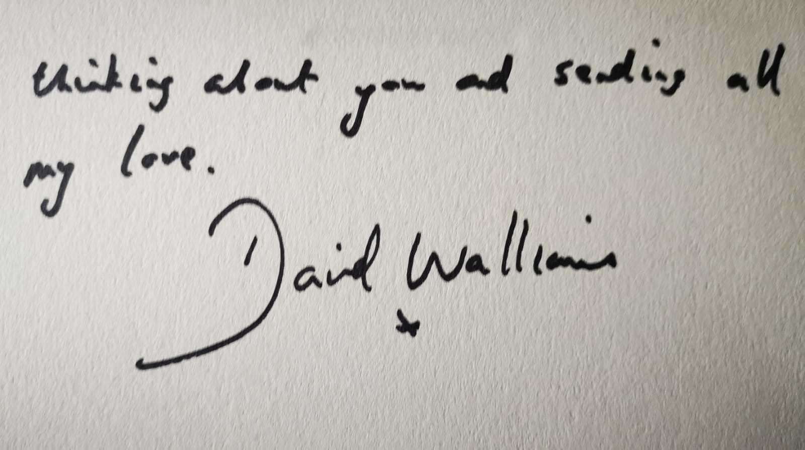 David Walliams sent a note to say he was thinking of Charlotte and send his love