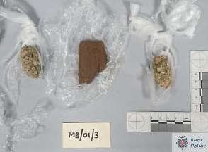 Drugs thrown over the prison wall in February 2017. Picture: Kent Police