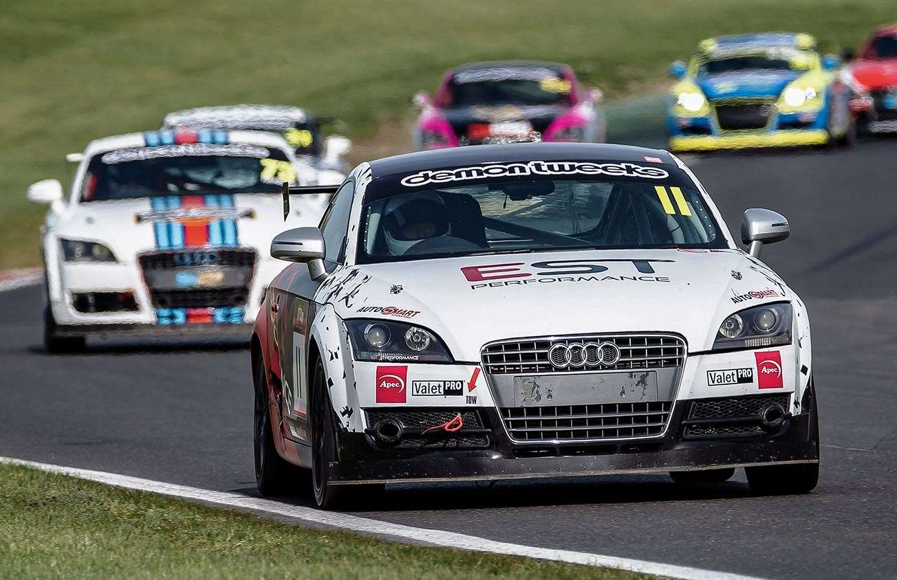 Maidstone driver Adam Blair in Audi TT Cup action at Brands Hatch Picture: James Roberts Photography