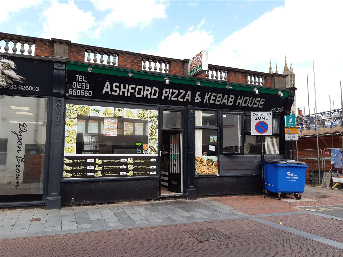 A worker at Ashford Pizza and Kebab was stabbed on Sunday