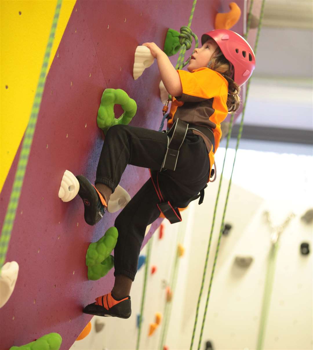 Interior walls are a great place to learn climbing techniques
