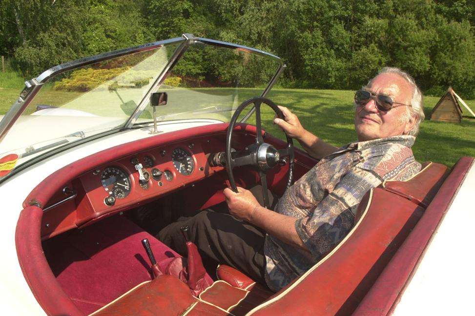 Donald Diprose, the previous owner of a 1959 Jaguar XK120