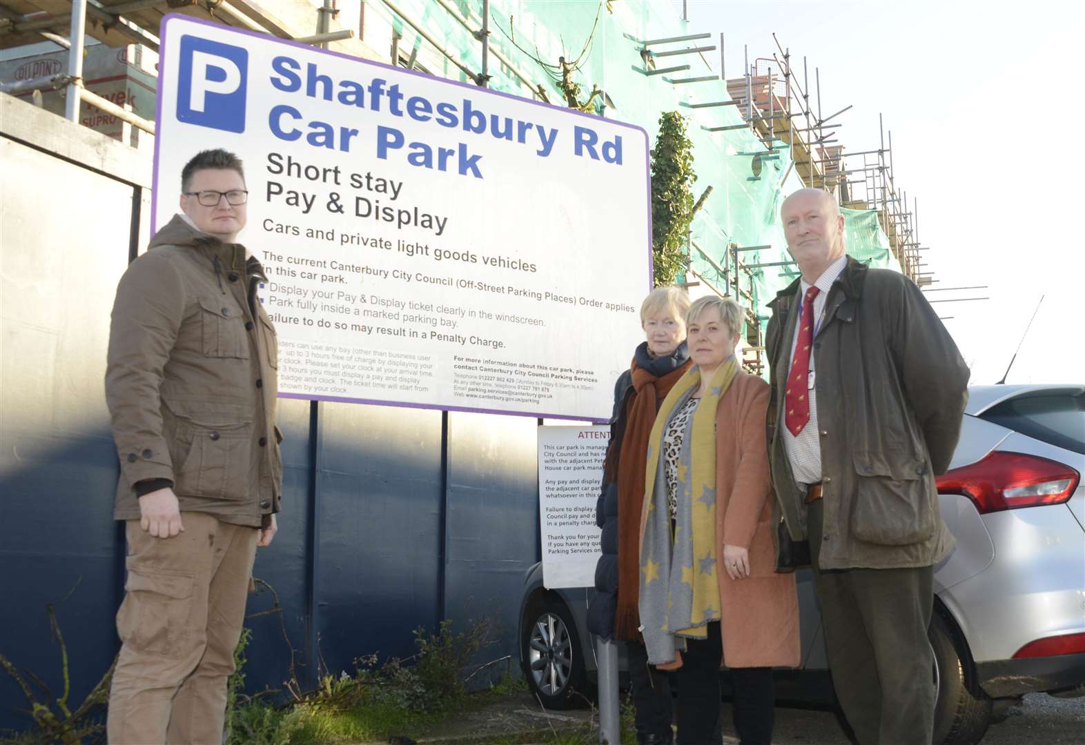 Cllr Chris Cornell, Cllr Ann Kenny, local business owner Alison Clarke and Cllr Ashley Clarke are outraged over proposed charges