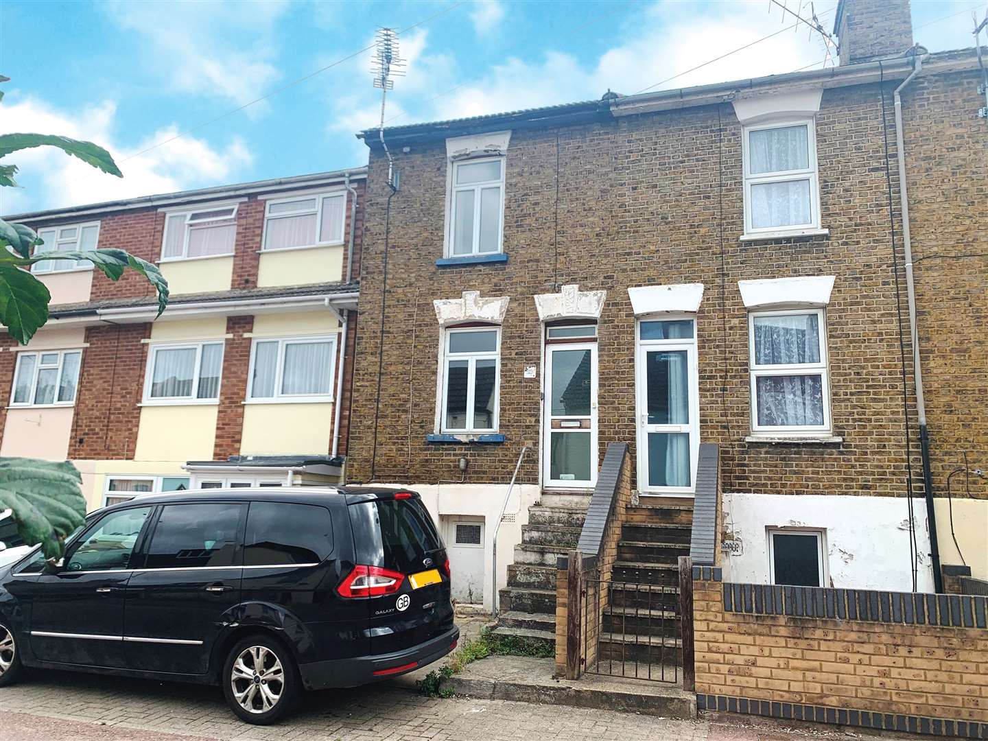 This three-bed end of terrace home in Queens Road, Chatham, is on the market for £60,000. Picture: Zoopla