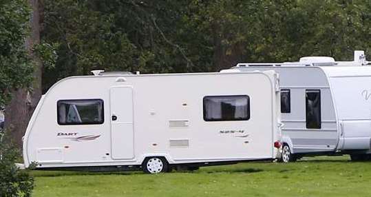 Touring caravans are being used at the site currently. Picture: Andy Jones
