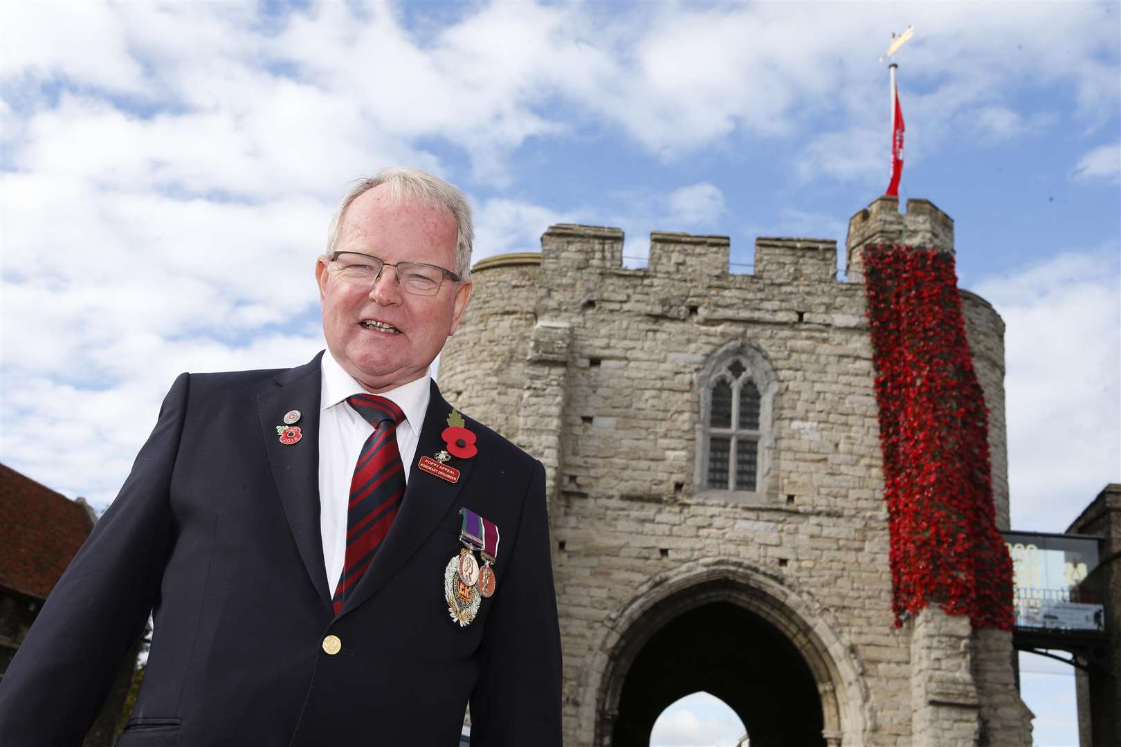 Andrew Heatlie organised the Royal British Legion poppy cascade down the Westgate Towers