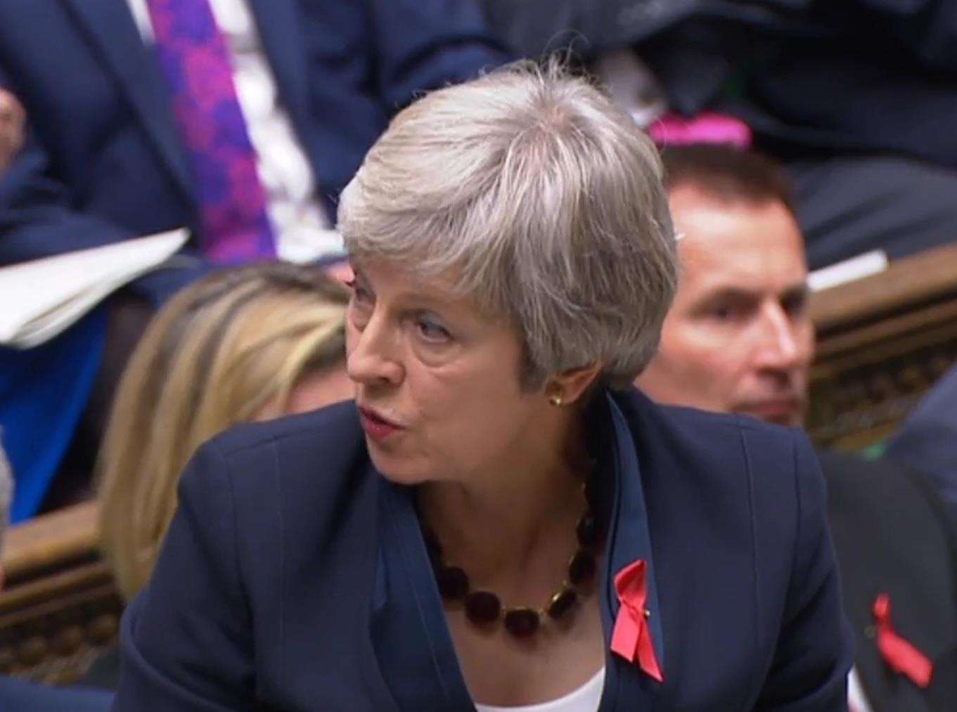 Prime minister Theresa May respond's to the MP's question (7155804)