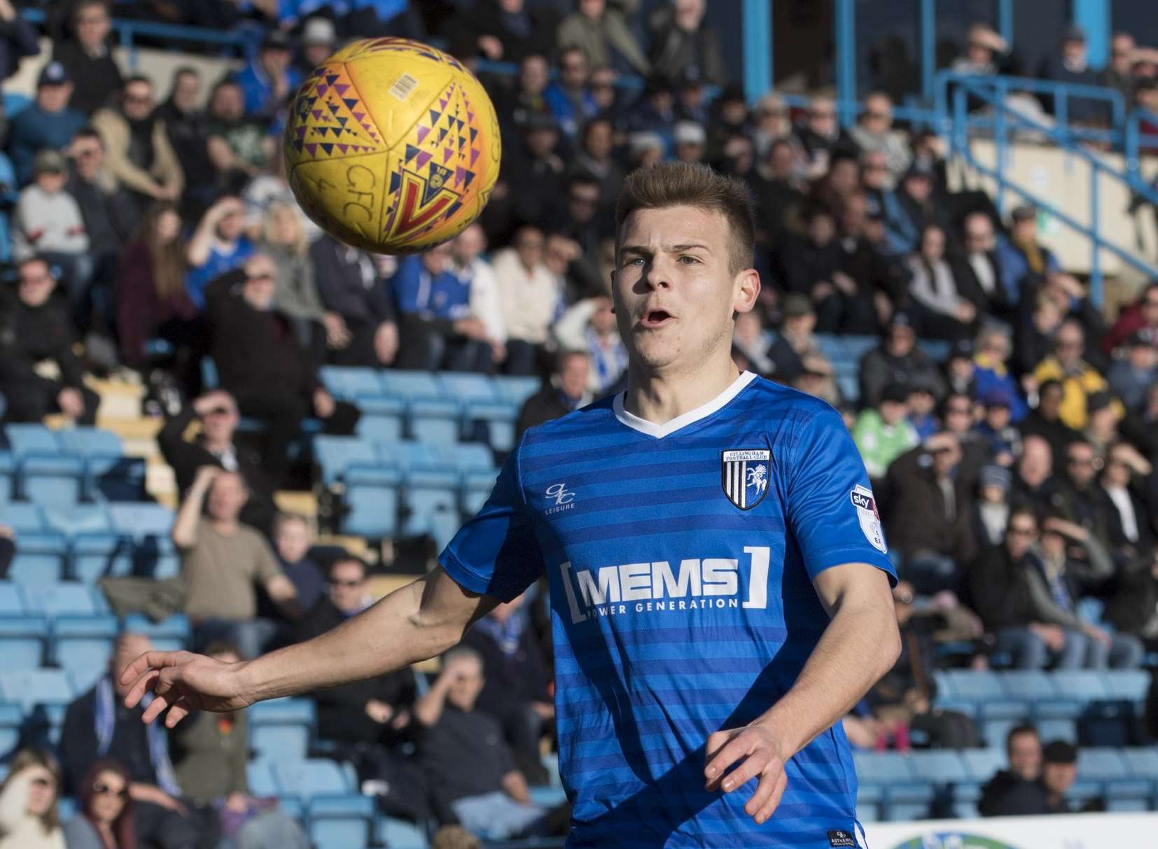 Jake Hessenthaler gets to the ball first Picture: Andy Payton