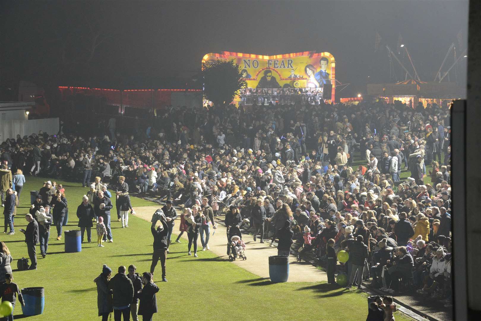 Huge crows gather at the Spitfire Ground every year for the spectacular fireworks display