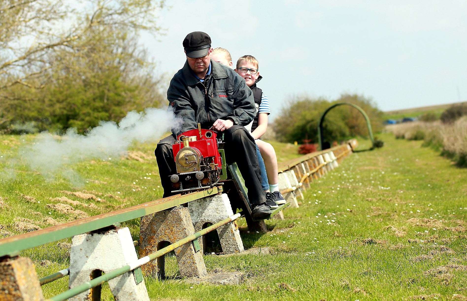 Model railway at Barton's Point coastal park. Picture: Phil Lee