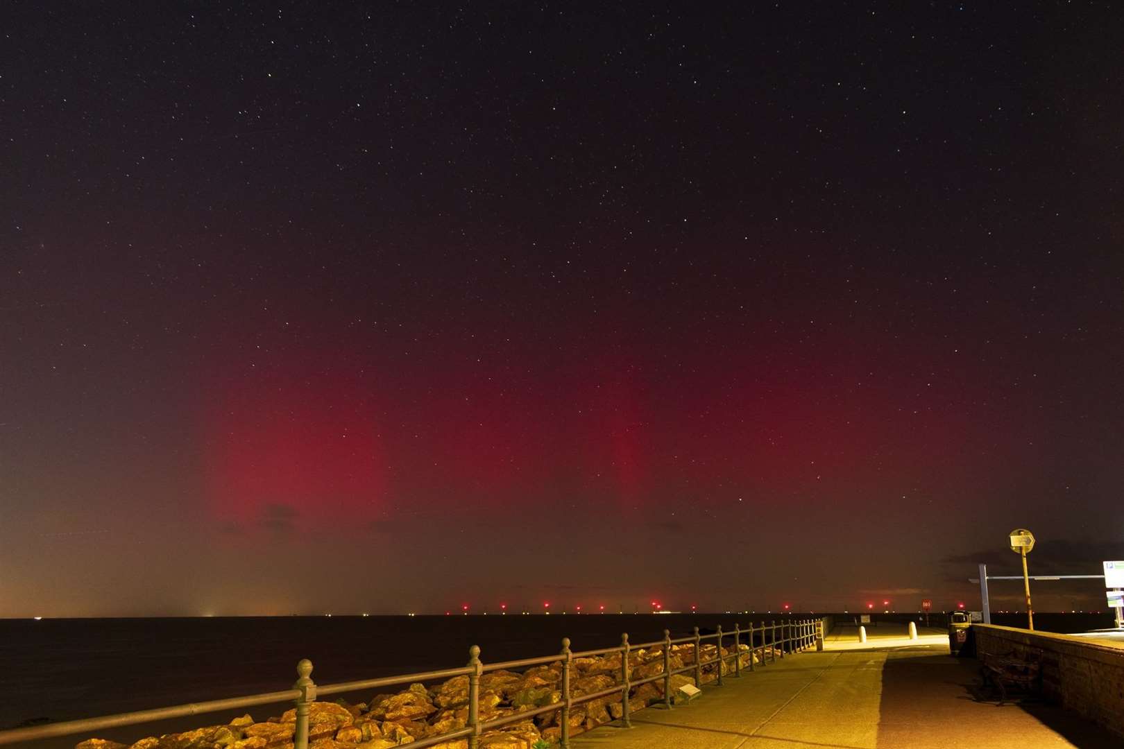 The Northern Lights, also known as the Aurora Borealis, were seen last night in Herne Bay. Picture: Jamie Lally