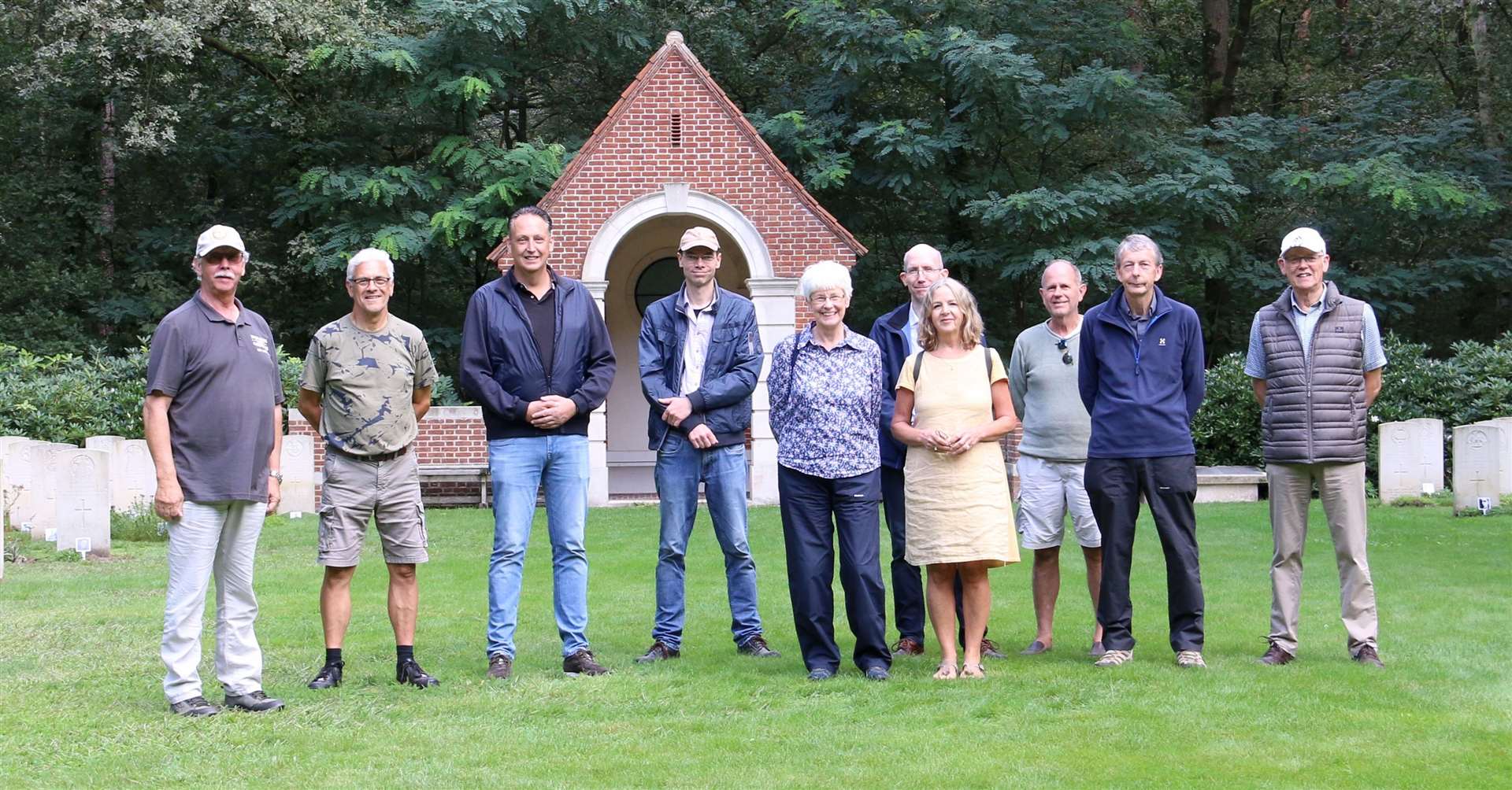 The trustees of the Overloon War Chronicles Foundation, with Elaine Gathercole fifth from the left