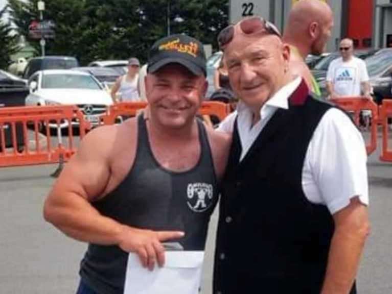 A picture posted by Chatham author Rocky Troiani, left, with Dave Courtney