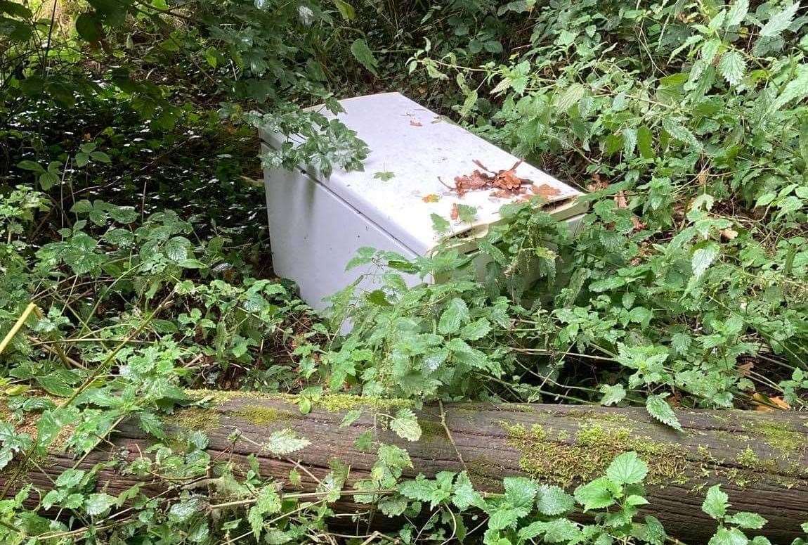 The fridge and freezer had been dumped on the outskirts of Canterbury