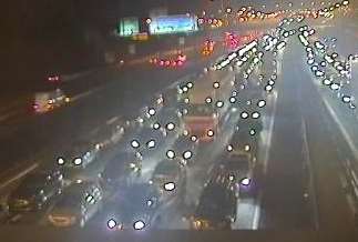 There are long delays at the Dartford Crossing following a crash. Pic: Highways England