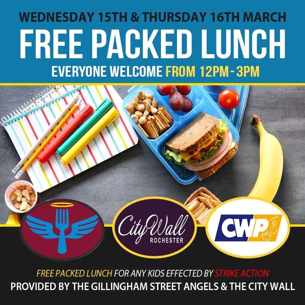 Free packed lunches for kids affected by teacher strikes
