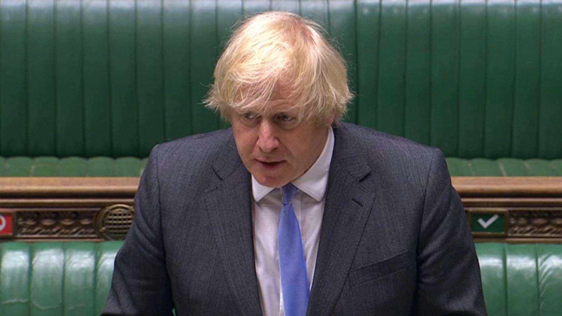 Prime Minister Boris Johnson announced the easing of the lockdown measures in the Commons (PA/HoC)