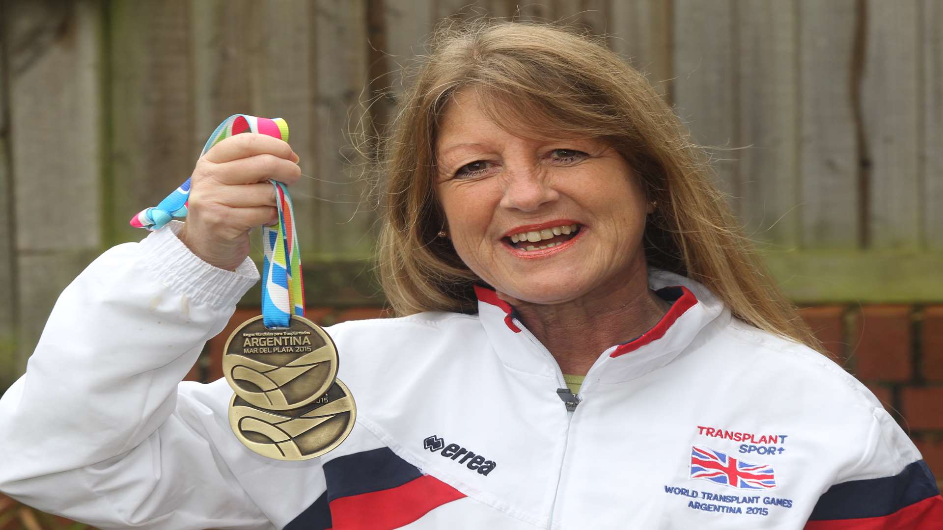 Nicky Clifford with her medals from the World Transplant Games. Picture: John Westhrop