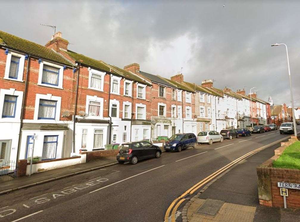 A fire broke out in a property in Black Bull Road, Folkestone. Picture: Google Street View
