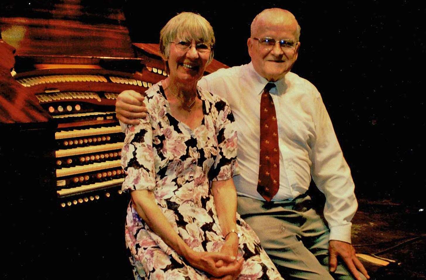 Bob Caudwell, choirmaster and organist at St Nicholas Church in Linton, is pictured here with partner Margaret Howe on his ninetieth birthday