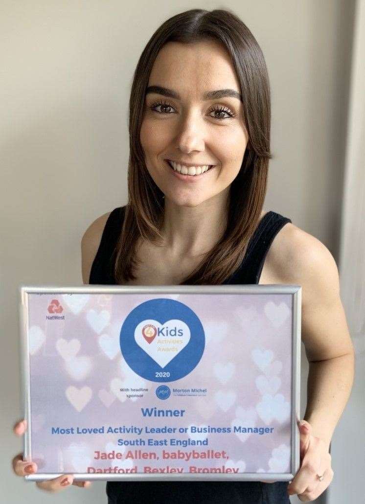 Babyballet dance teacher Jade Allen was voted the most loved activity leader manager in the South East