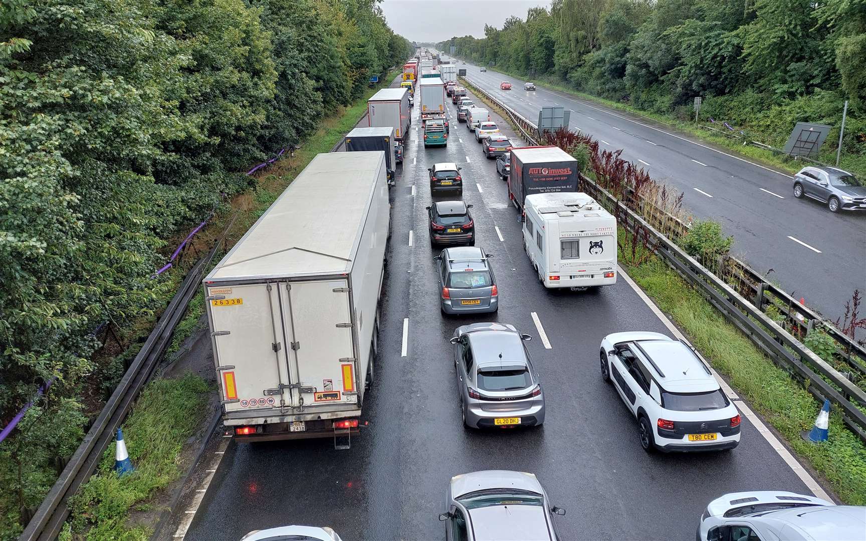 The M20 and M25 are among the routes the AA says will see heavy traffic. Image: Stock photo.