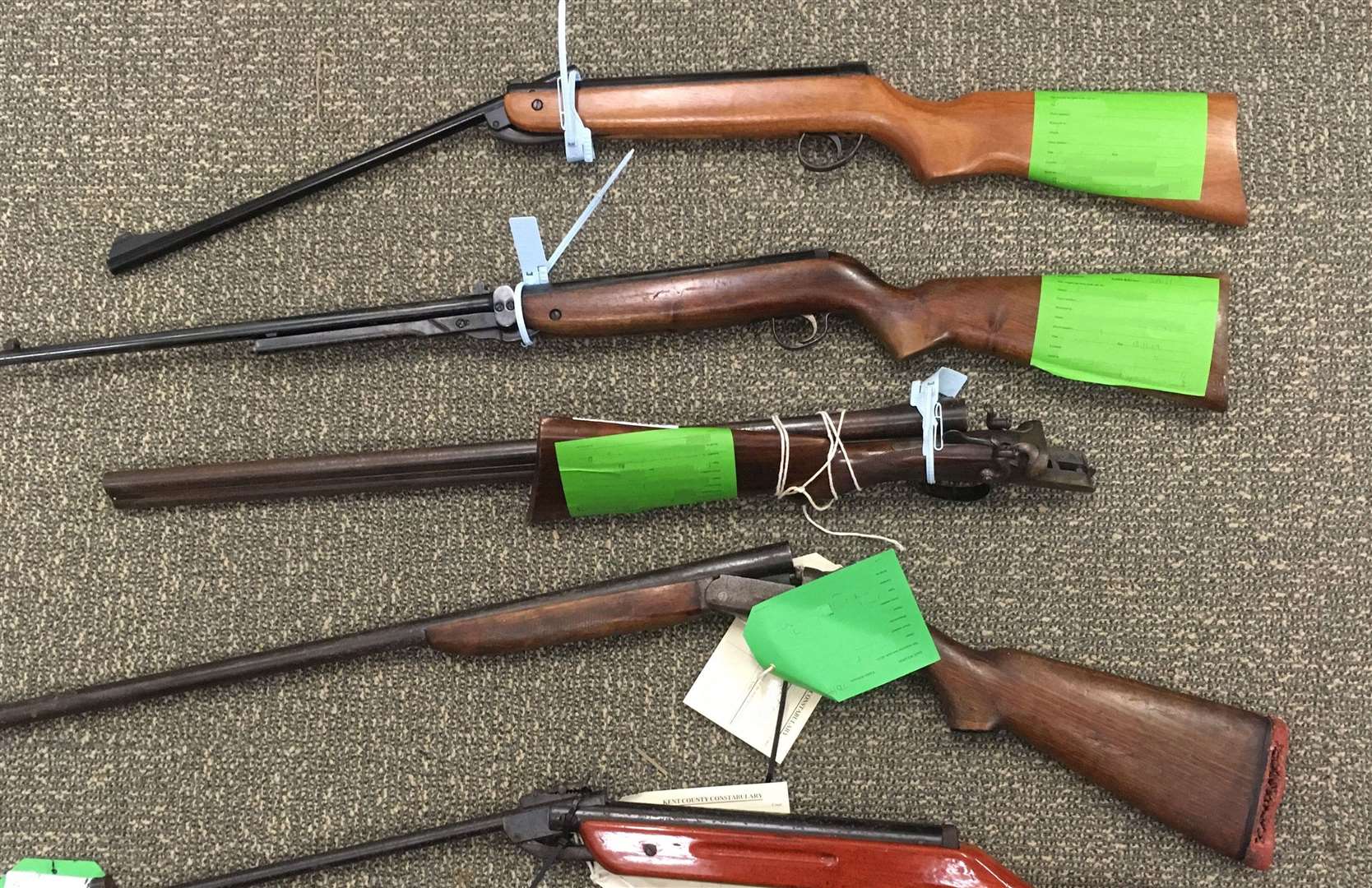Some guns handed in to police during a surrender in 2017