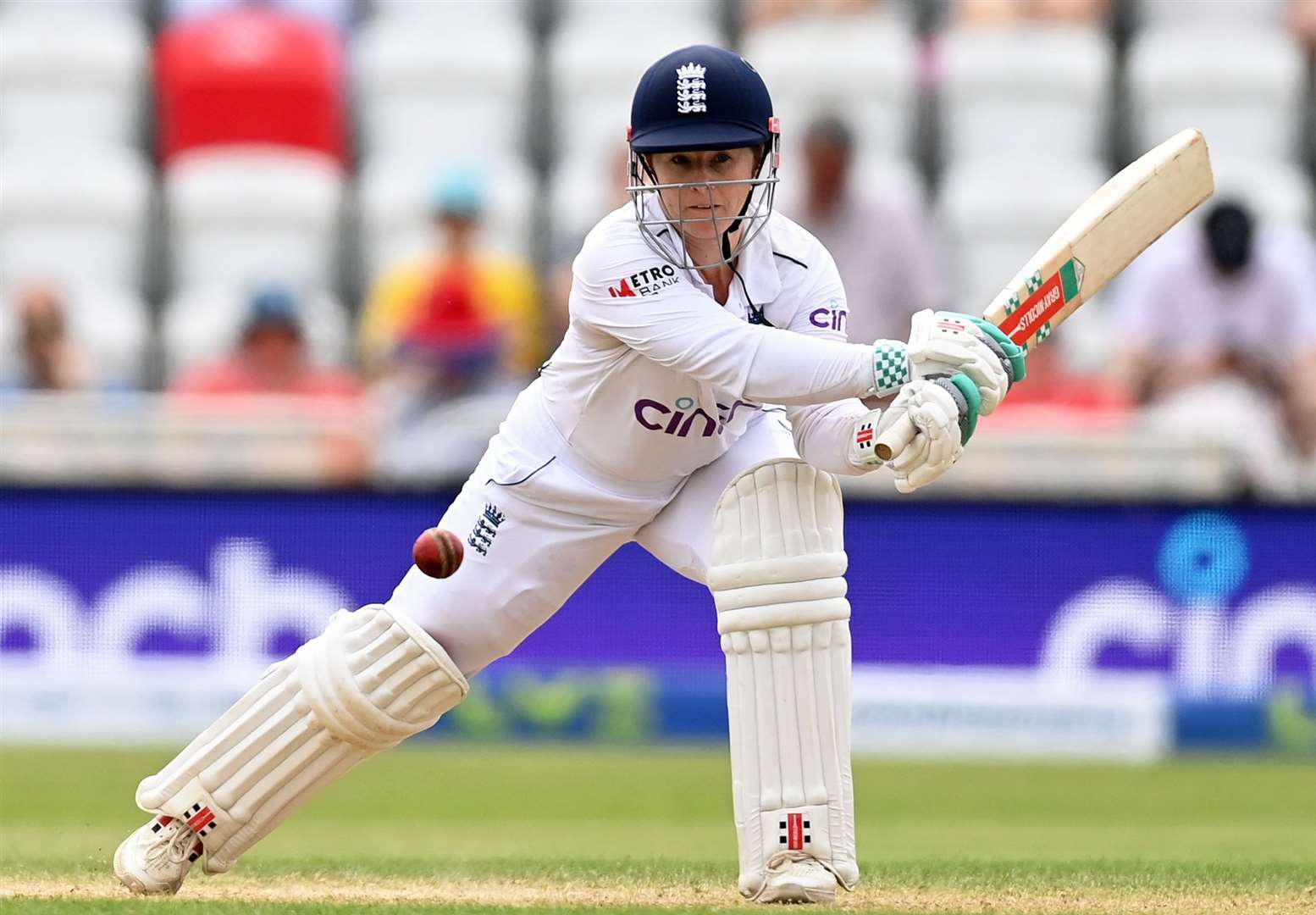 Tammy Beaumont puts one through the covers. Picture: ECB / Getty Images