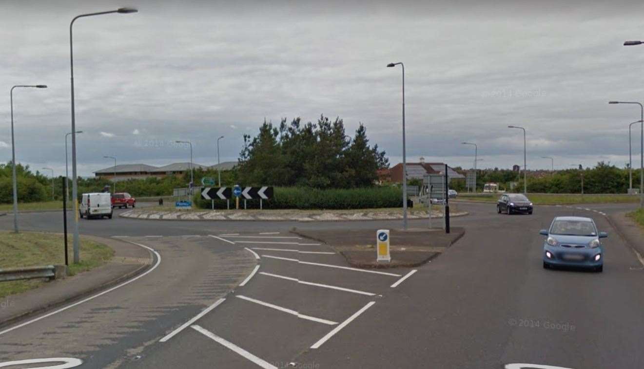 Clapham Hill roundabout Pic: Google (15360155)