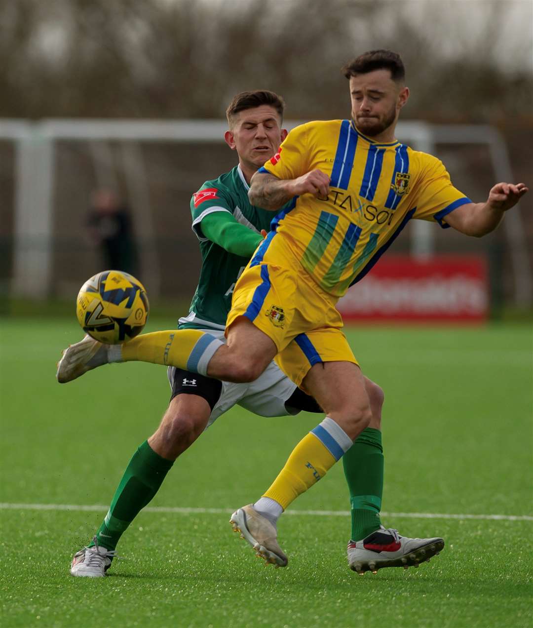 Two-goal Danny Parish in action at Ashford. Picture: Ian Scammell