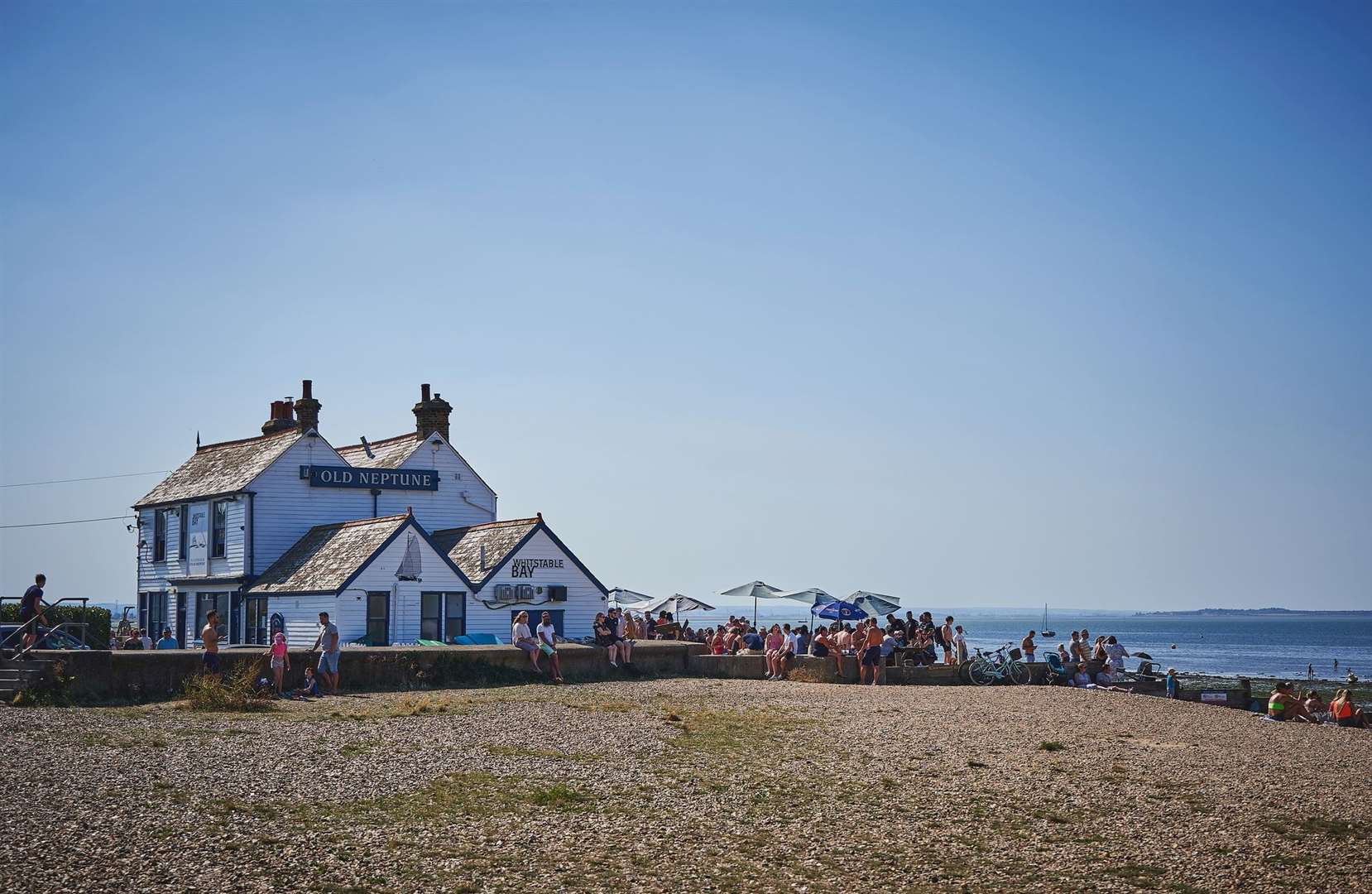 The beer garden at the Old Neptune in Whitstable - which has been named among the best in England