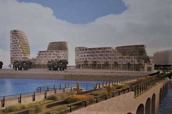 Concept ideas of how Folkestone seafront could look after redevelopment. Folkestone Harbour Company said the designs were likely to be different when they are submitted