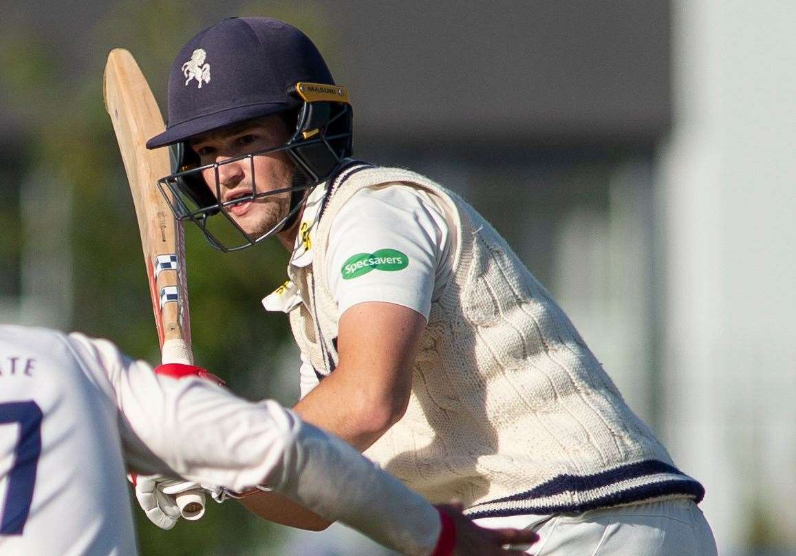 Kent's Ollie Robinson scored a century on the first day of his side's two-day friendly against Essex. Picture: Ady Kerry