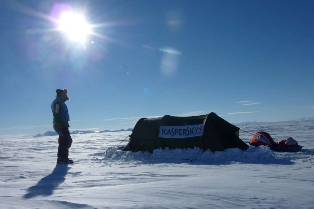 Felicity Aston in the Antarctic wilderness